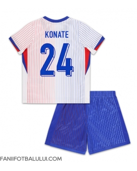 Franța Ibrahima Konate #24 Echipament de Fotbal Replică European 2024 Copii Deplasare (+ Șorturi)